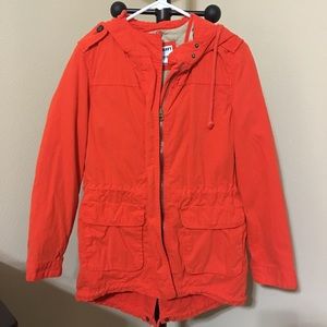 Old Navy Orange Utility Cold Rain Jacket